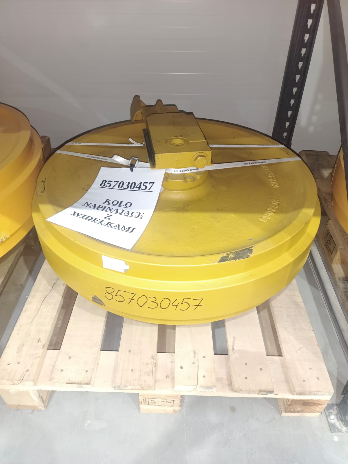 Koło napinające lewe z widełkami HSW/Dressta TD20